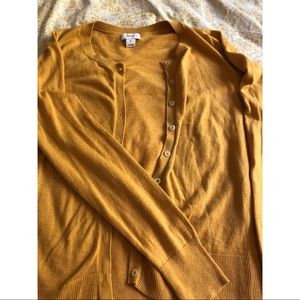Golden mustard cardigan from Old Navy